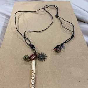 Hand Crafted Gold and Silver Necklace with Artisanal Design